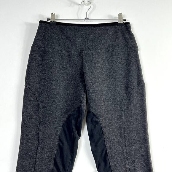 Lysse Twill Ponte with Ultrasuede Equestrian Panels Legging Charcoal Gray Medium - Picture 3 of 9